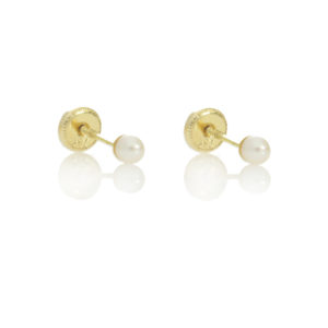 18ctyel gold very small pearl earrings £29 7207040_2