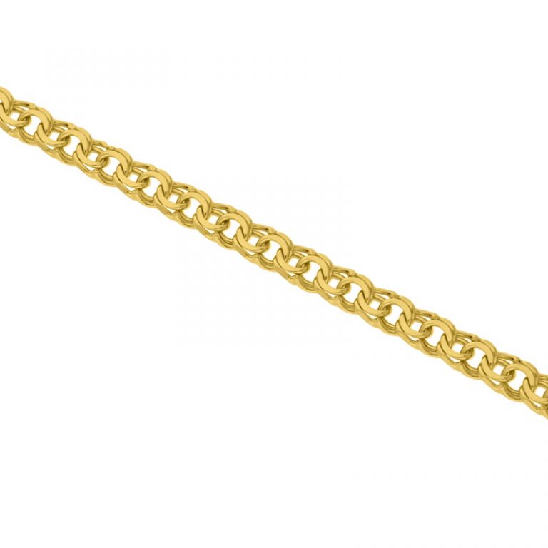 An 18ct yellow gold chain 50cm, 5mm thick hungarian link chain – The ...